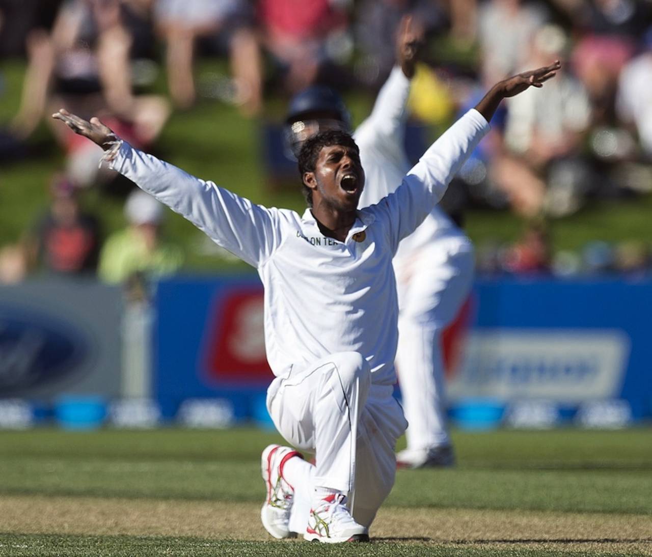 The only international game Tharindu Kaushal has played is the 2014 Boxing Day Test in Christchurch&nbsp;&nbsp;&bull;&nbsp;&nbsp;AFP