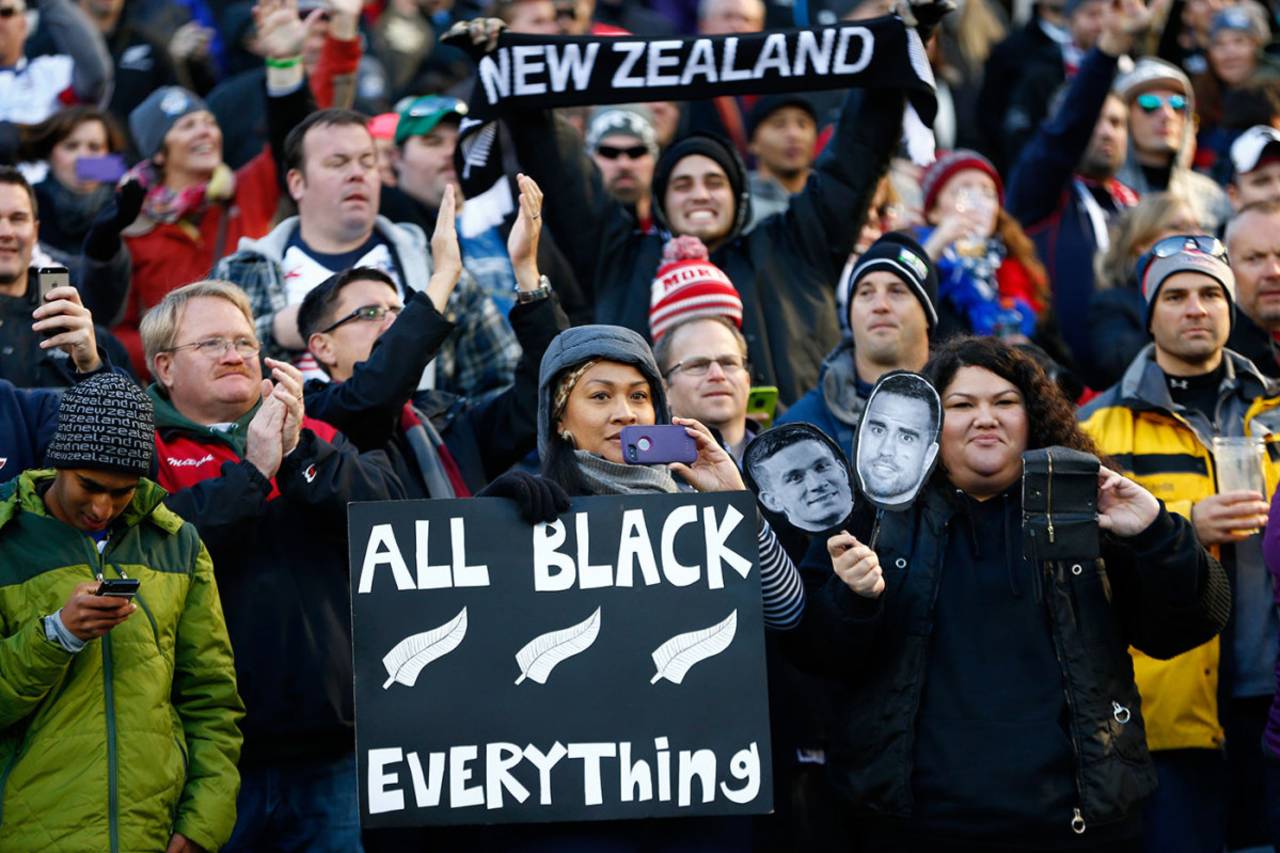 New Zealand fans celebrate, New Zealand v United States, Chicago, November 11, 2014