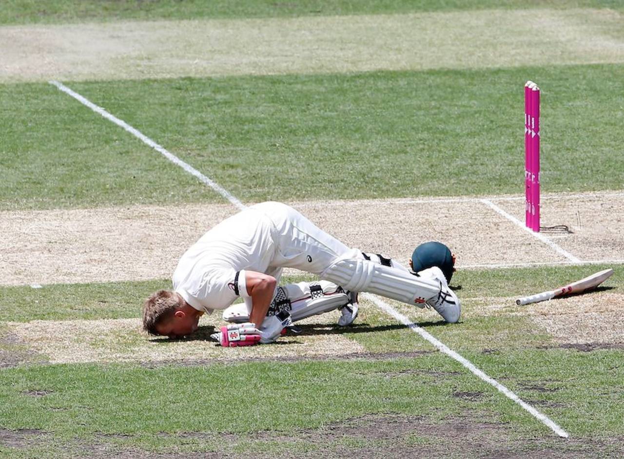 David Warner: You can't accuse him of crossing the line even when in the throes of celebratory ecstasy&nbsp;&nbsp;&bull;&nbsp;&nbsp;Getty Images