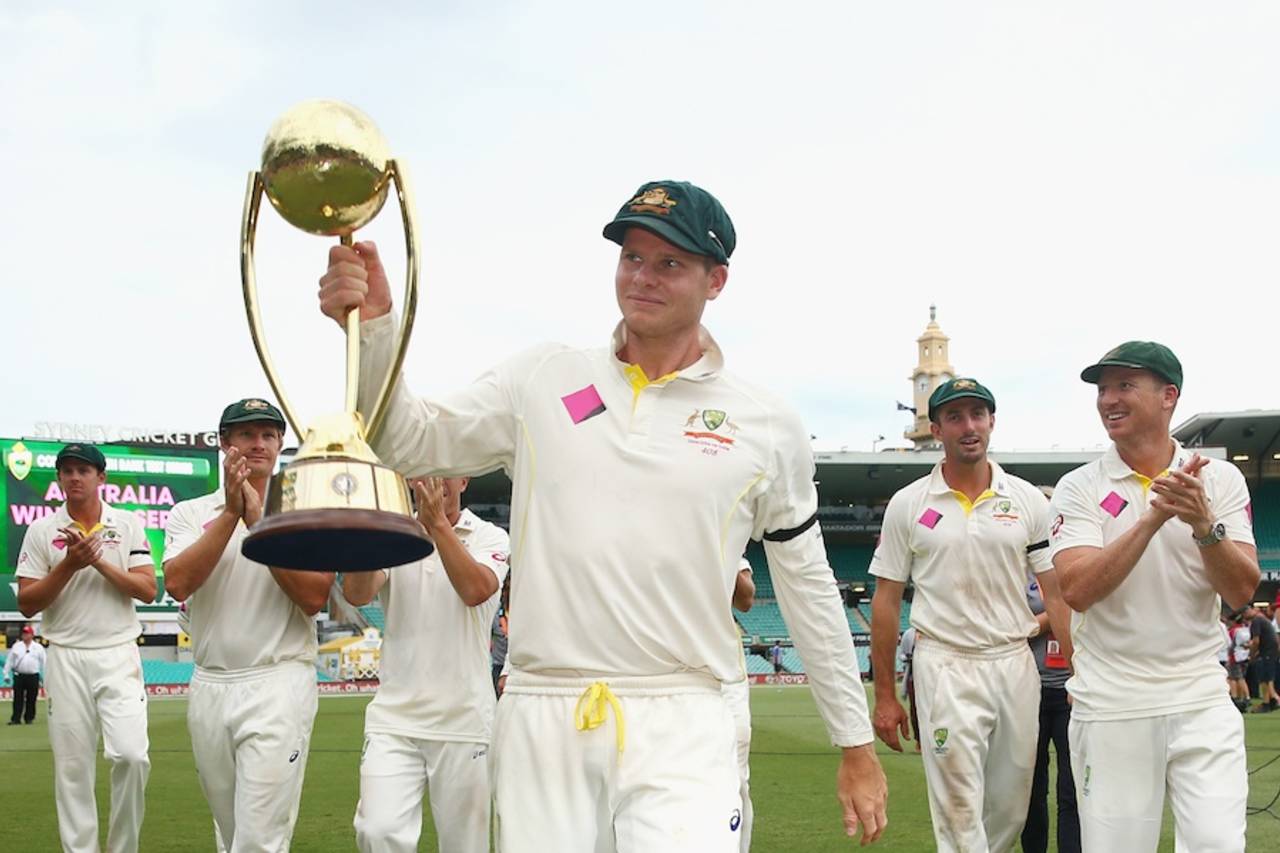 Steven Smith was Player of the Series in Australia's Border-Gavaskar Trophy triumph, which may contribute to an Allan Border Medal win for him&nbsp;&nbsp;&bull;&nbsp;&nbsp;Getty Images