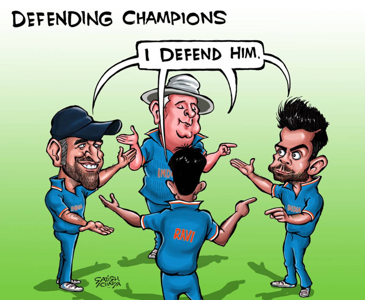 Cartoon: Defending champions