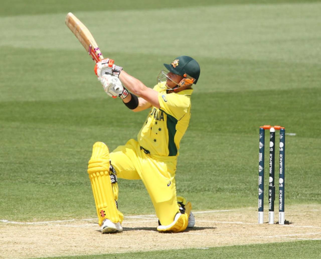 David Warner goes on the attack, Australia v India, World Cup warm-ups, Adelaide, February 8, 2015