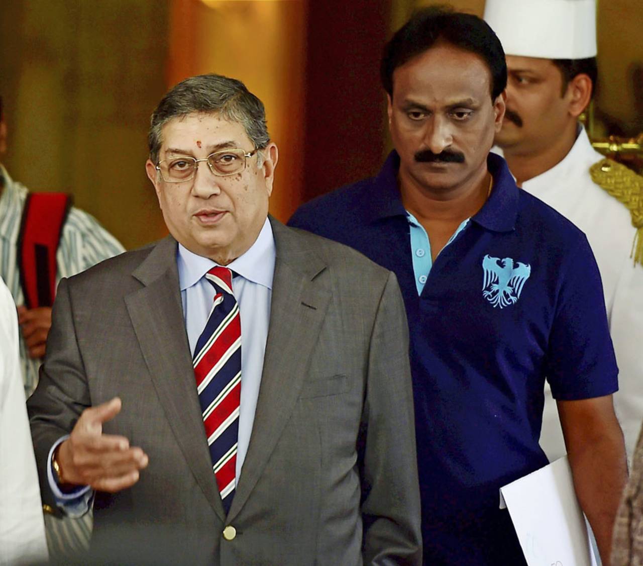 N Srinivasan at the BCCI's emergent working committee meeting, Chennai, February 8, 2015