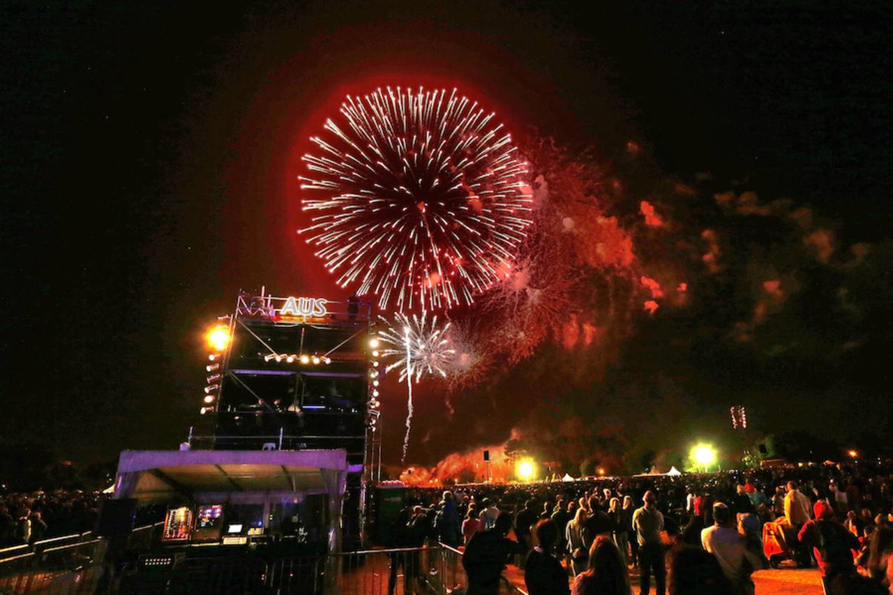 Fireworks light up the Christchurch sky, World Cup 2015, Christchurch, February 12, 2015
