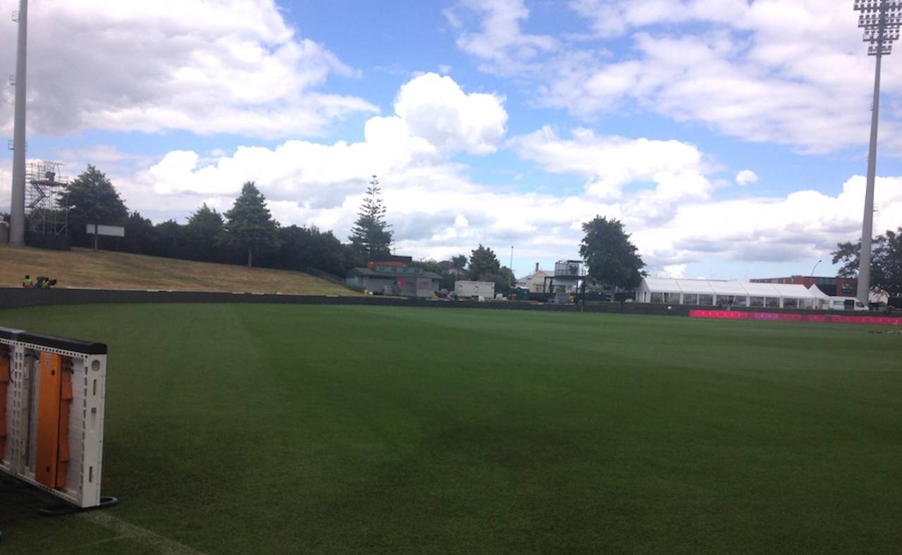 Green, green grass at Seddon Park, Hamilton, February 13, 2015