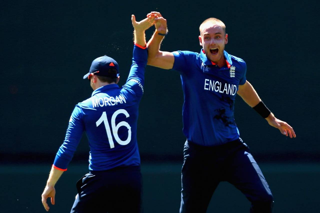 Stuart Broad and England have not had much to smile about so far at the World Cup&nbsp;&nbsp;&bull;&nbsp;&nbsp;Getty Images