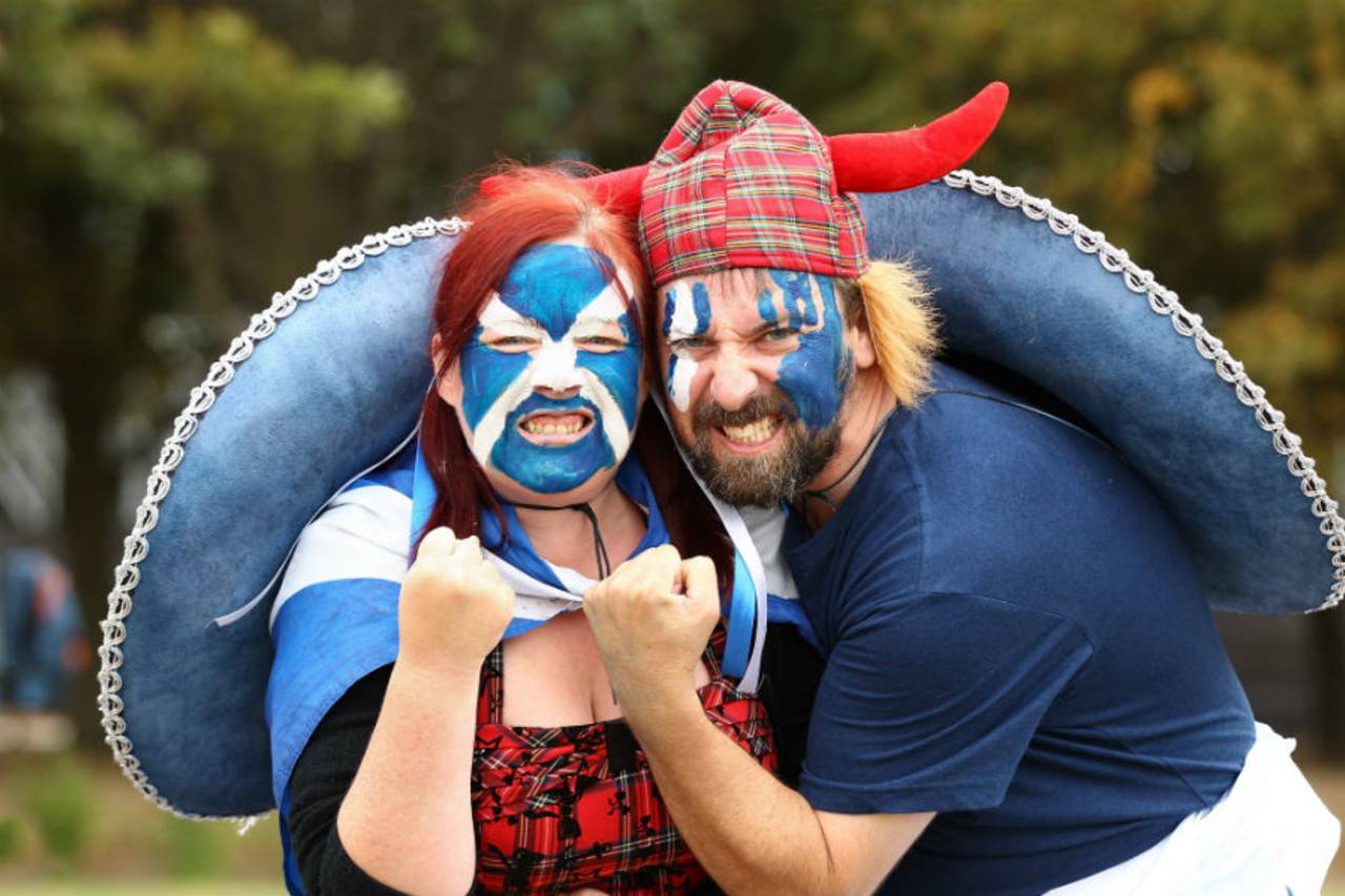 Scotland fans outside the Hagley Oval, England v Scotland, World Cup 2015, Group A, Christchurch, February 23, 2015
