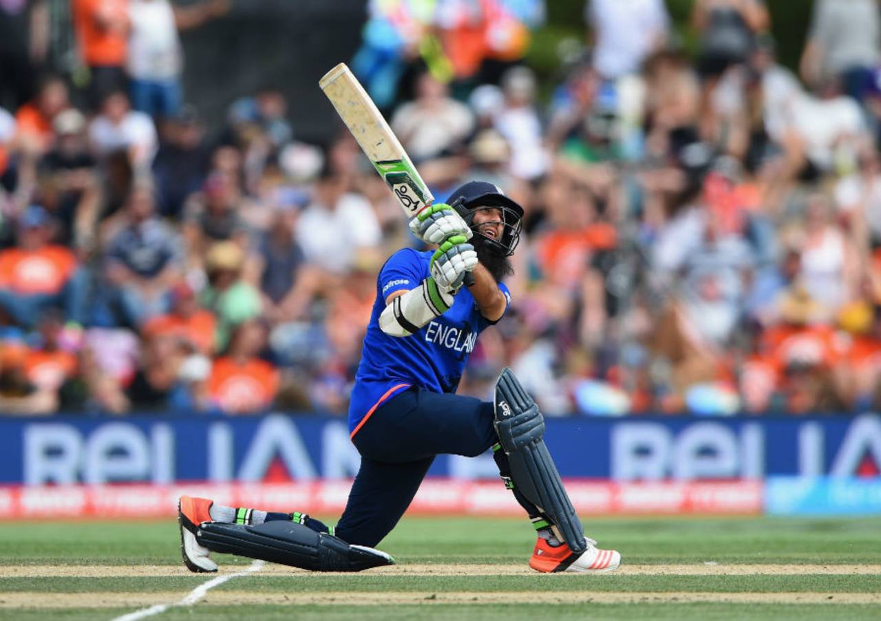 Moeen Ali's century was only the second by an England batsman in ODIs in New Zealand, England v Scotland, World Cup 2015, Group A, Christchurch, February 23, 2015