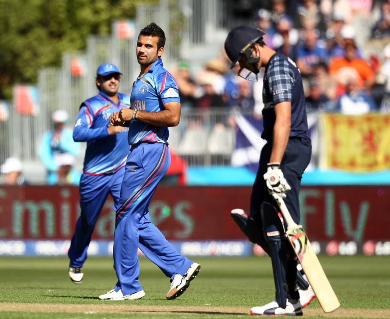 Dawlat Zadran and Shapoor Zadran produced probing opening spells to dismantle Scotland's top order after Afghanistan opted to field&nbsp;&nbsp;&bull;&nbsp;&nbsp;Getty Images