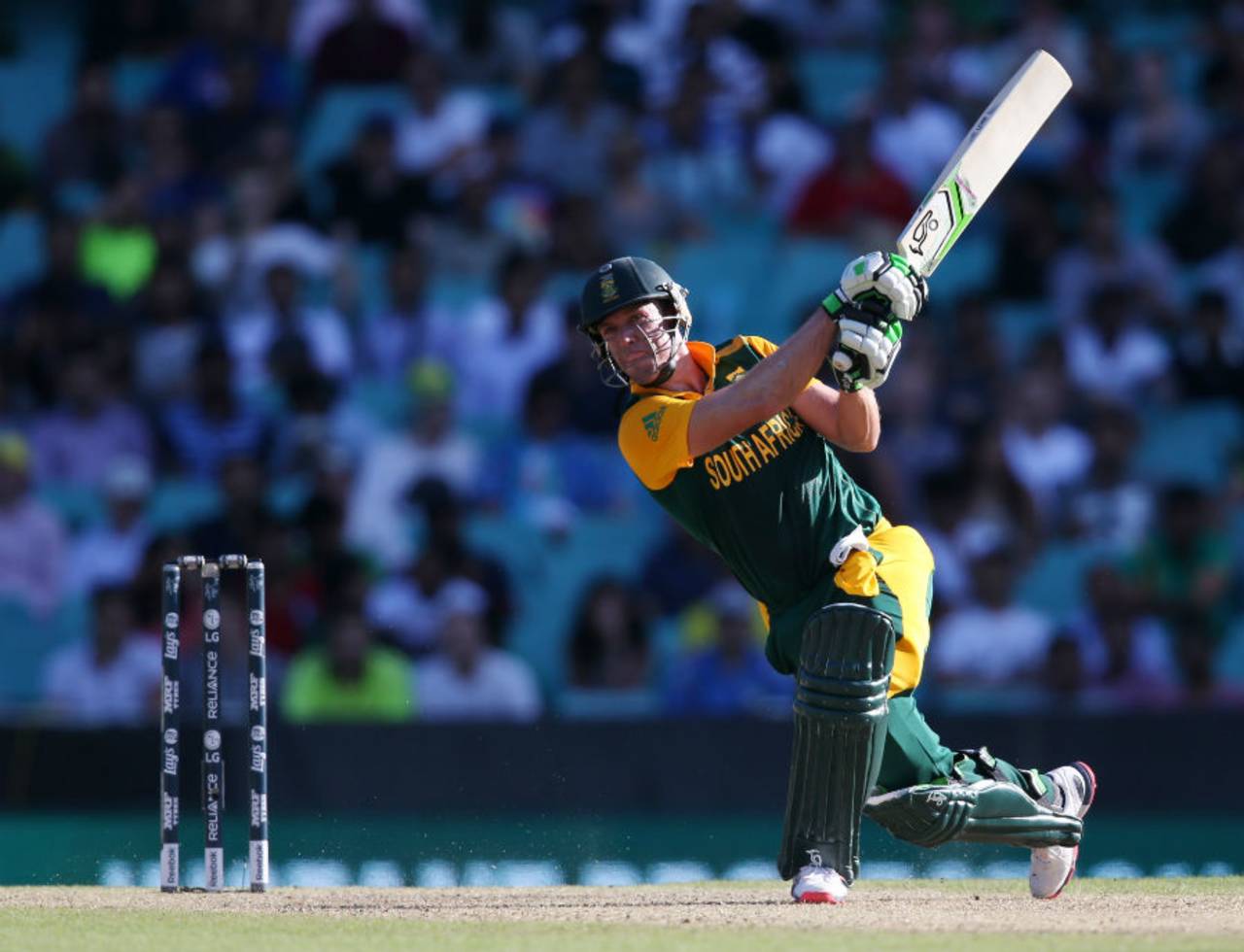 AB de Villiers hit 17 fours and eight sixes in his 66-ball 162, South Africa v West Indies, World Cup 2015, Group B, Sydney, February 27, 2015