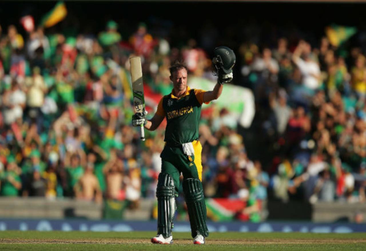 AB de Villiers smashed 17 fours and eight sixes in his 66-ball 162&nbsp;&nbsp;&bull;&nbsp;&nbsp;ICC