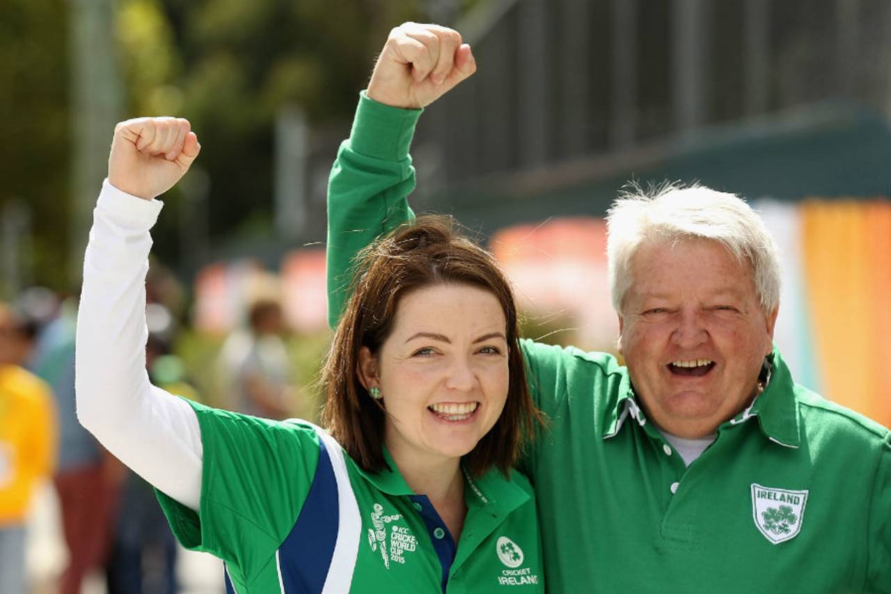 Ireland fans show their support ahead of the game, Ireland v Zimbabwe, World Cup 2015, Group B, Hobart, March 7, 2015