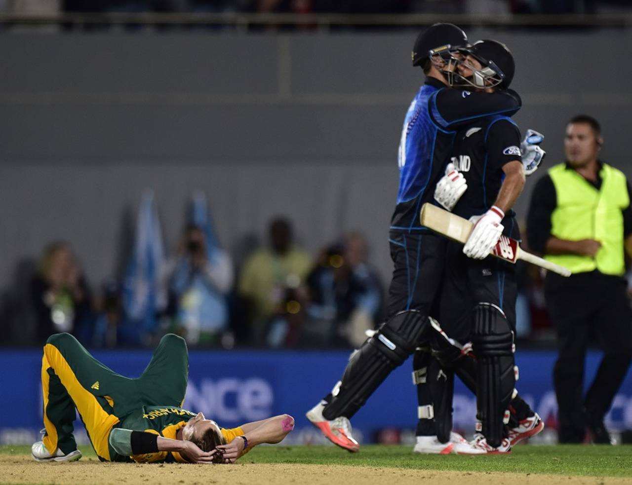 New Zealand v South Africa, March 24, 2015: Grant Elliott played the central role in one of ODI cricket's classics&nbsp;&nbsp;&bull;&nbsp;&nbsp;AFP