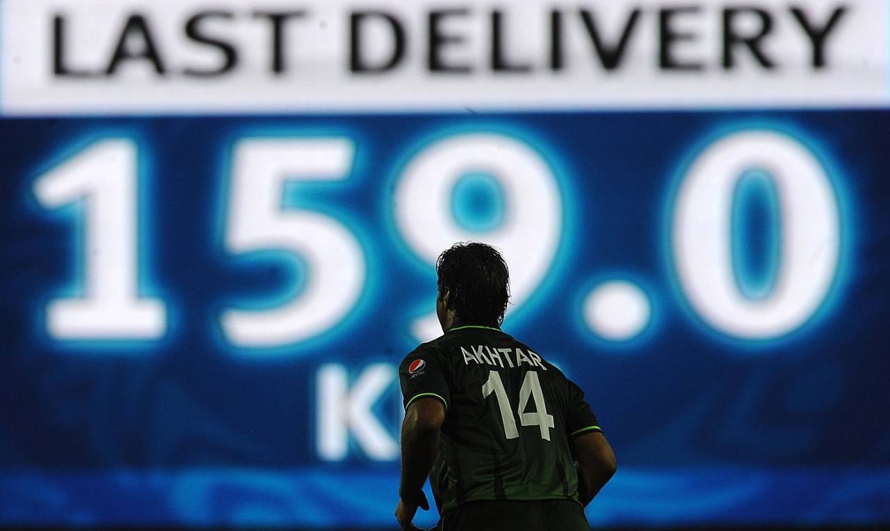 Shoaib Akhtar clocks 159 kph on the speed gun, Sri Lanka v Pakistan, World Cup, Group A, Colombo, February 26, 2011