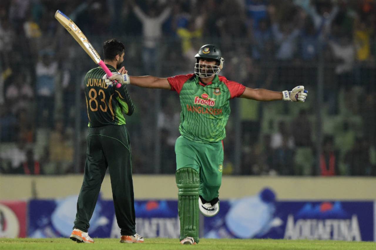 Tamim Iqbal became the first Bangladesh batsman to hit two centuries in a bilateral ODI series.&nbsp;&nbsp;&bull;&nbsp;&nbsp;AFP