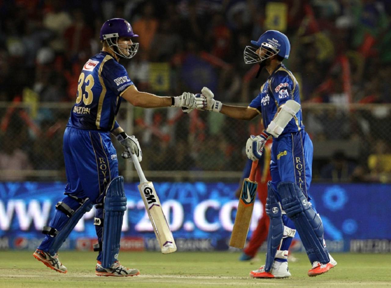After being put in, Rajasthan Royals had a solid start with Ajinkya Rahane and Shane Watson adding 36 for the first wicket&nbsp;&nbsp;&bull;&nbsp;&nbsp;BCCI