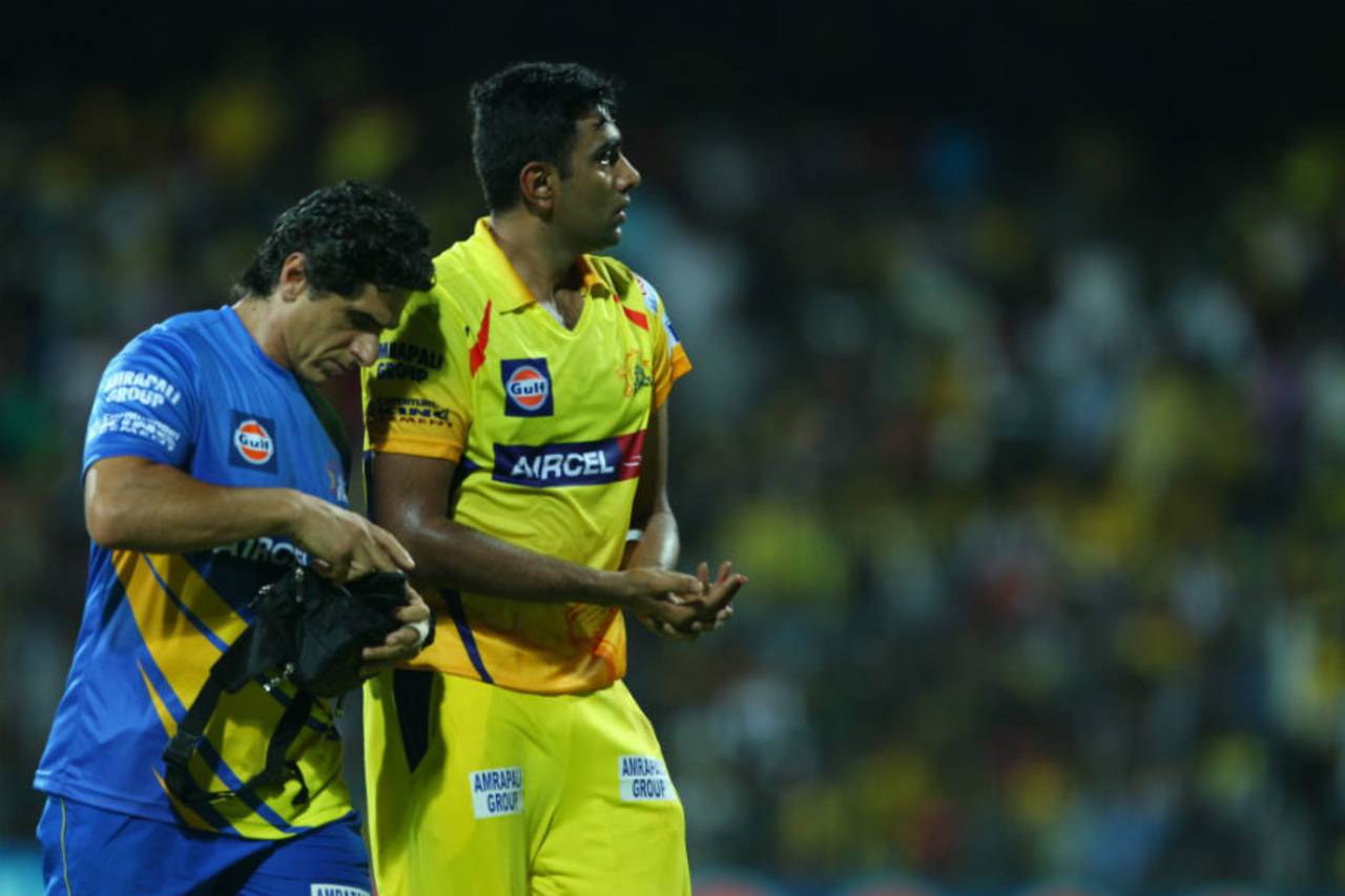 R Ashwin had brought Super Kings back into the game before he left the field injured&nbsp;&nbsp;&bull;&nbsp;&nbsp;BCCI