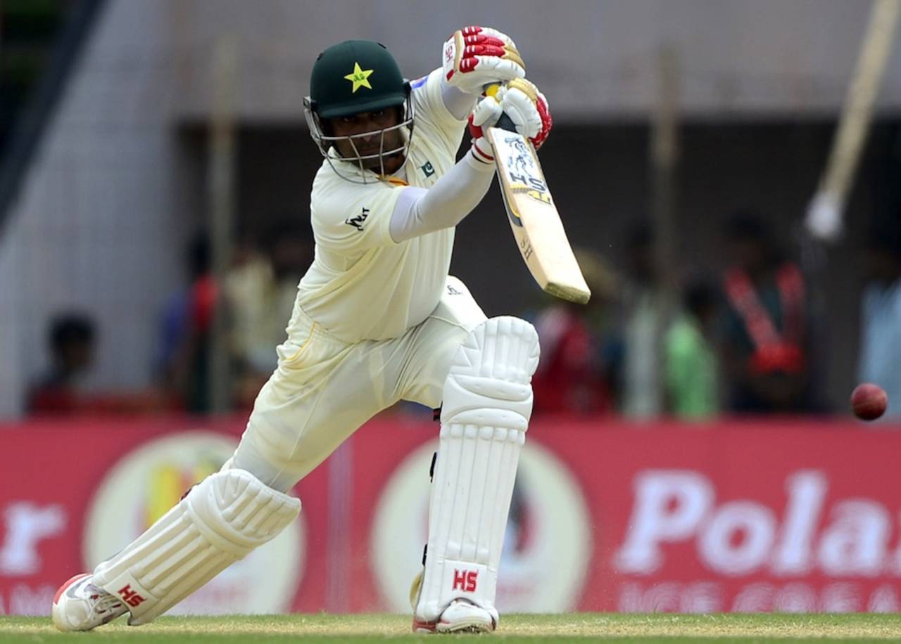Mohammad Hafeez scored his maiden double-century, Bangladesh v Pakistan, 1st Test, Khulna, 3rd day, April 30, 2015