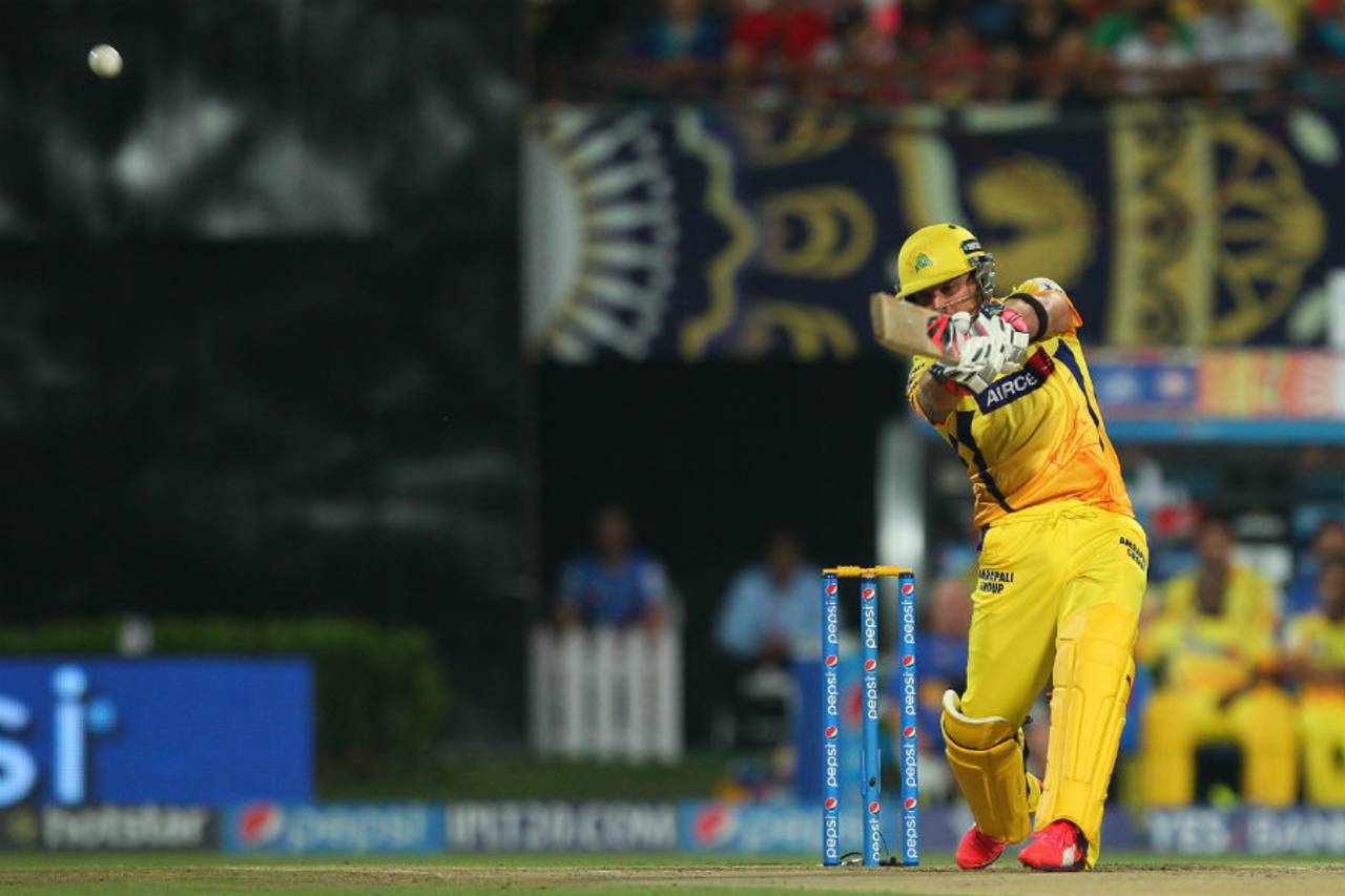 Kolkata Knight Riders dismissed Dwayne Smith on the first ball after putting Chennai Super Kings in, but Brendon McCullum still smashed 19 runs from the first over&nbsp;&nbsp;&bull;&nbsp;&nbsp;BCCI