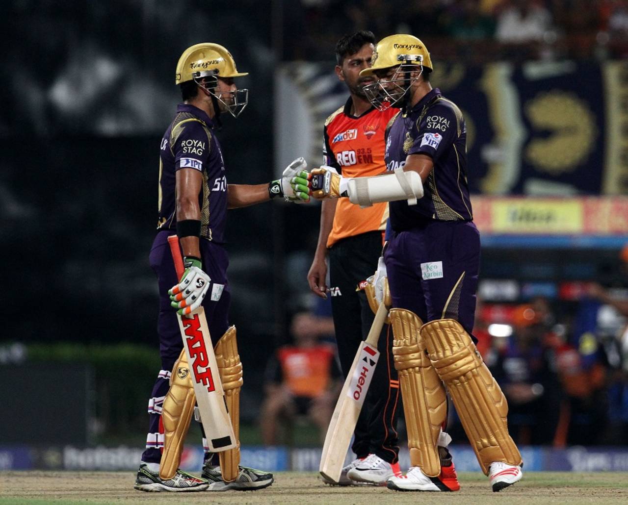After being put in, Kolkata Knight Riders had a strong start with Gautam Gambhir and Robin Uthappa adding 57 for the first wicket&nbsp;&nbsp;&bull;&nbsp;&nbsp;BCCI