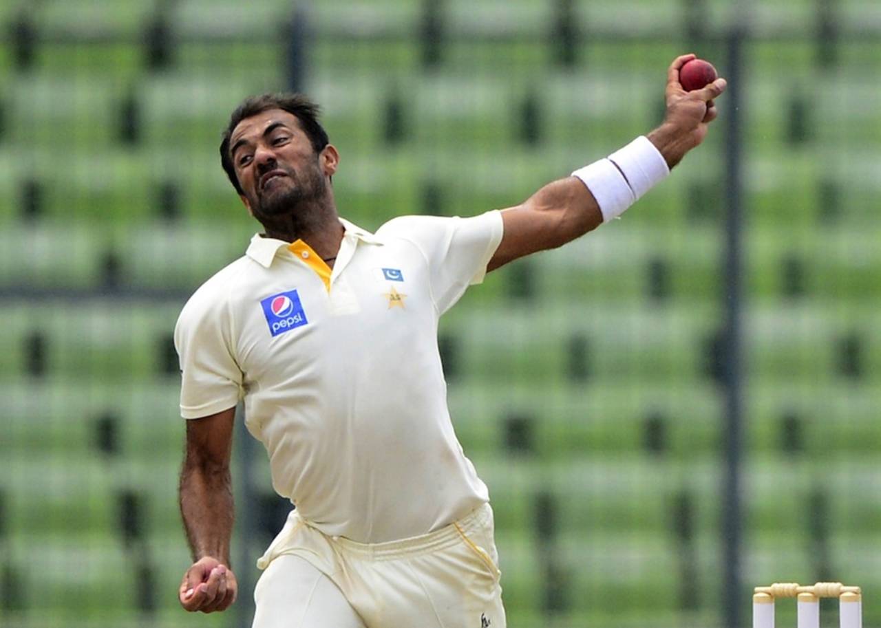 Bangladesh entered day three precariously placed at 107 for 5, and were pegged further back as Wahab Riaz carved open the hosts' tail&nbsp;&nbsp;&bull;&nbsp;&nbsp;AFP