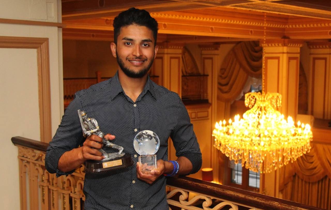 Fahad Babar poses with Best Batsman and Tournament MVP awards, Canada v United States of America, ICC Americas Regional T20, Indianapolis, May 9, 2015