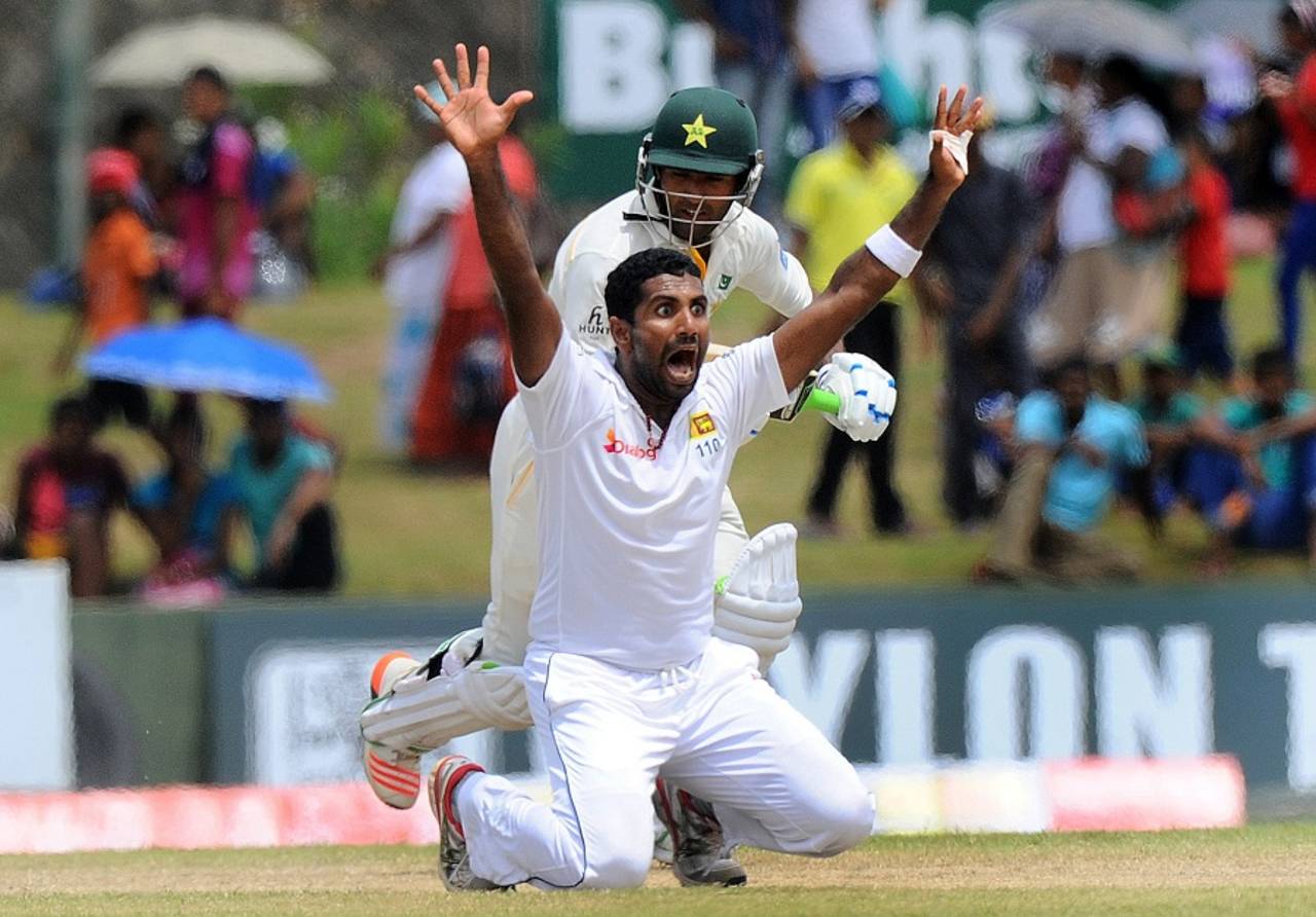 After being plagued by injuries early in his career, Dhammika Prasad been fit and performing well enough to play 11 straight Tests&nbsp;&nbsp;&bull;&nbsp;&nbsp;Ishara S.Kodikara/AFP/Getty Images