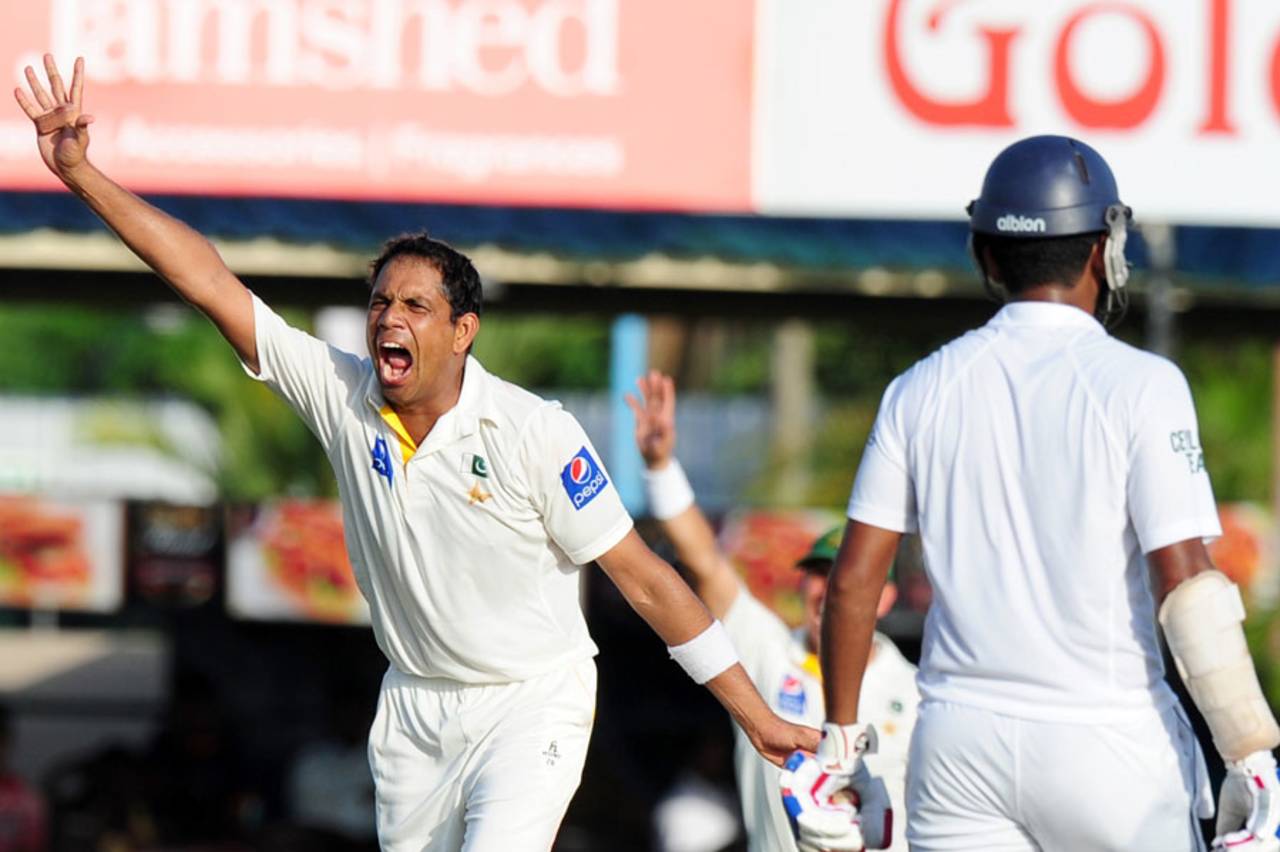 Zulfiqar Babar unsuccessfully appeals for a wicket, Sri Lanka v Pakistan, 2nd Test, Colombo, June 25, 2015
