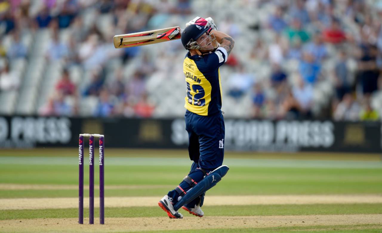 Brendon McCullum was in attacking mood, Birmingham v Derbyshire, NatWest T20 Blast, North Group, Edgbaston, July 3, 2015