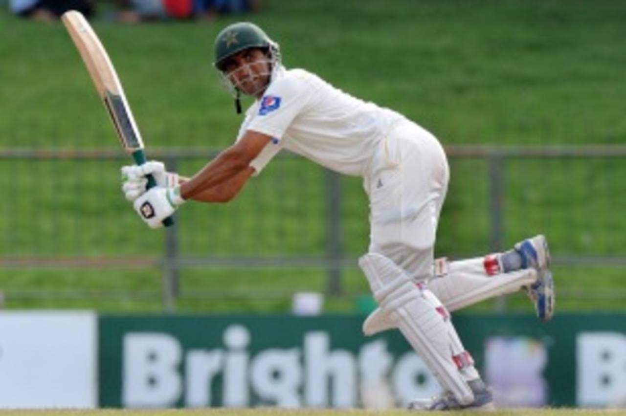 Younis Khan flays the ball through the leg side, Sri Lanka v Pakistan, 3rd Test, Pallekele, 4th day, July 6, 2015