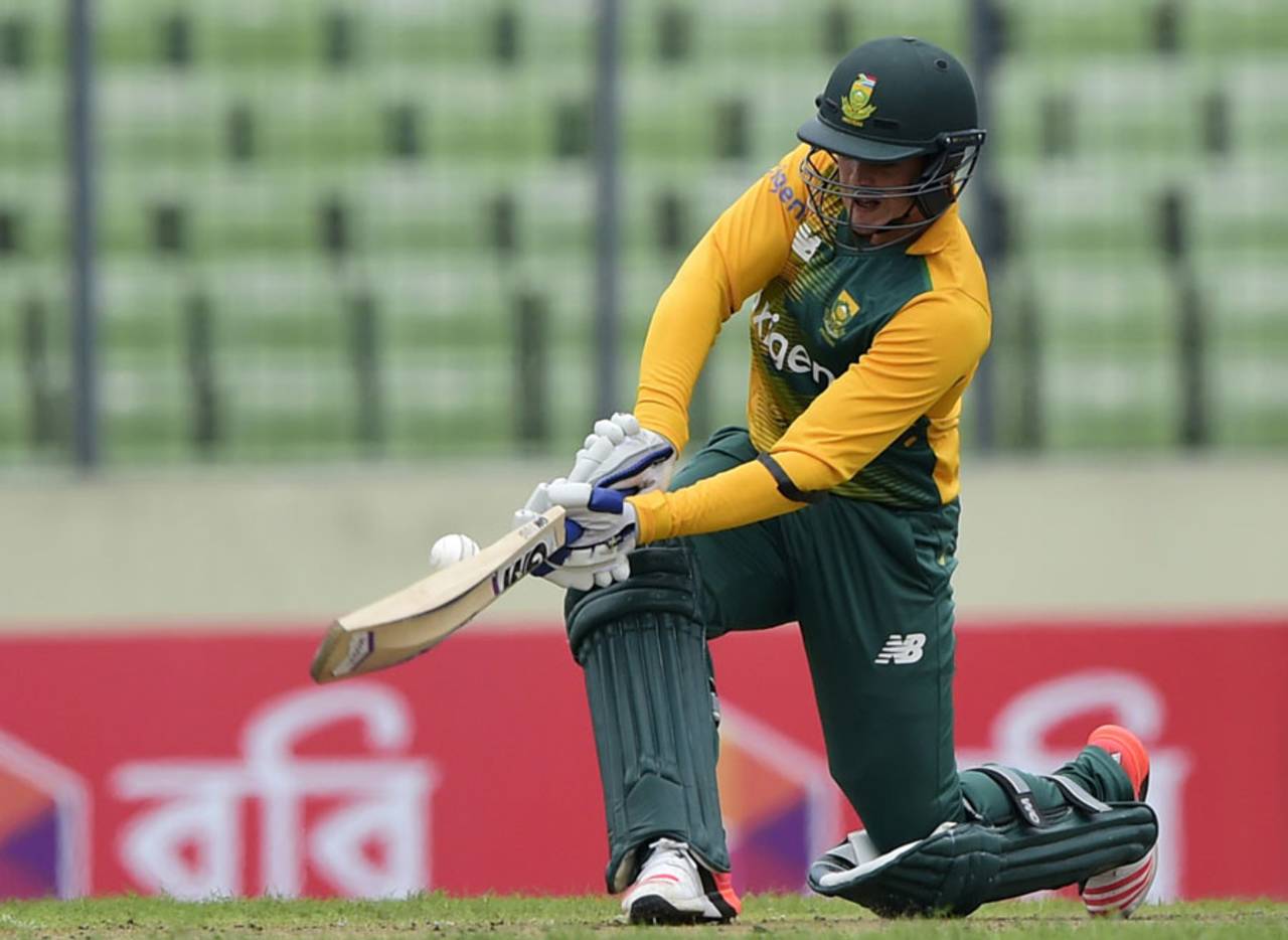 South Africa chose to bat again and this time the openers did better on a slow pitch, adding 95 in 63 balls&nbsp;&nbsp;&bull;&nbsp;&nbsp;AFP