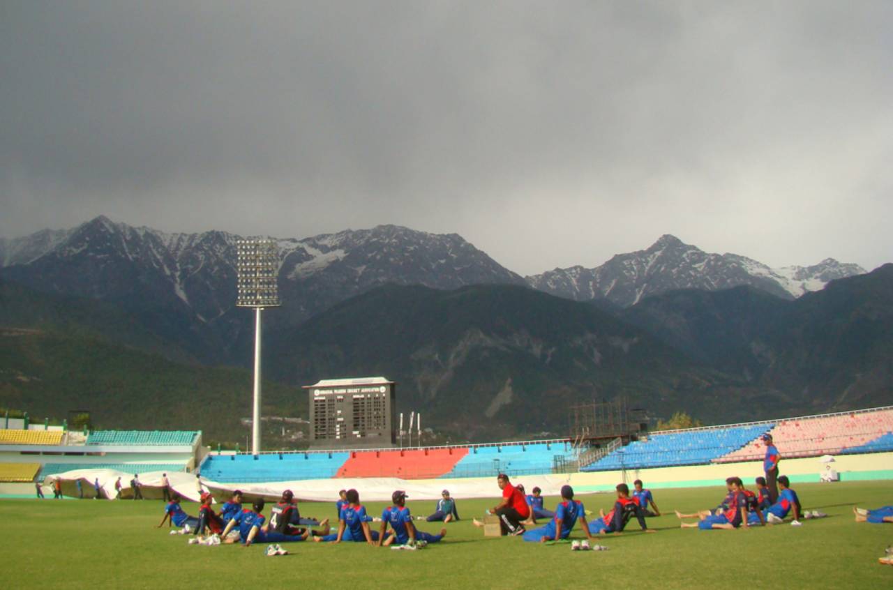 The Nepal team at the HPCA ground in Dharamsala, May 2015