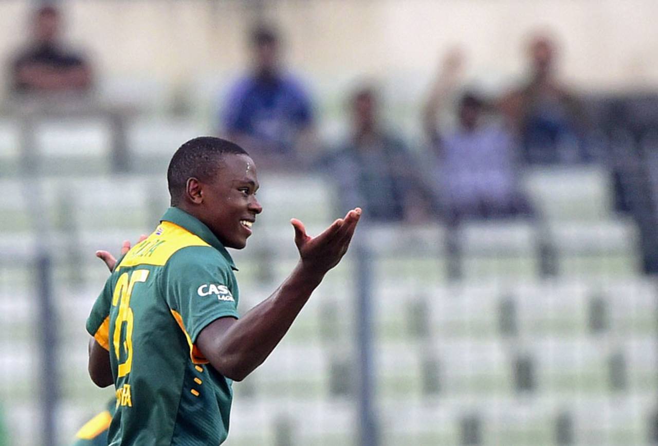 File photo: Kagiso Rabada took a hat-trick on ODI debut&nbsp;&nbsp;&bull;&nbsp;&nbsp;AFP