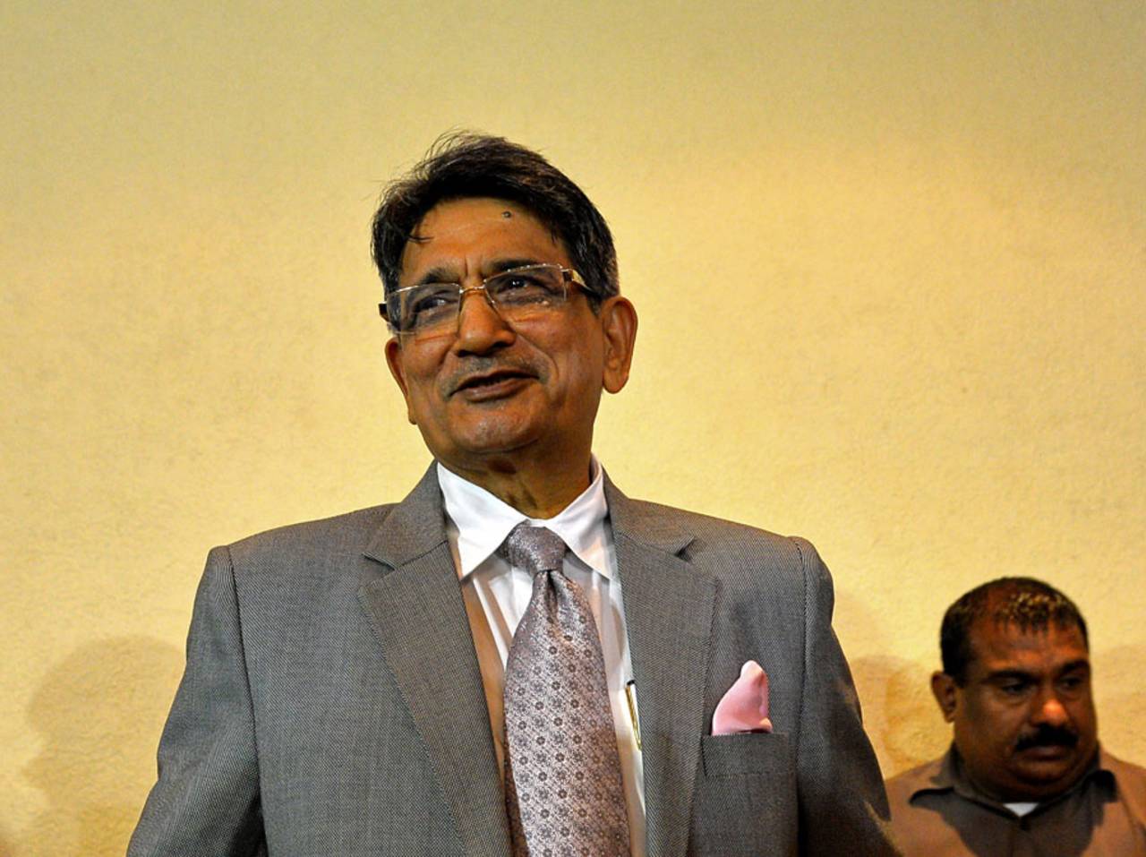 RM Lodha, former Chief Justice of India, at a press conference to announce his committee's verdict on corruption in the IPL, Delhi, July 14, 2015