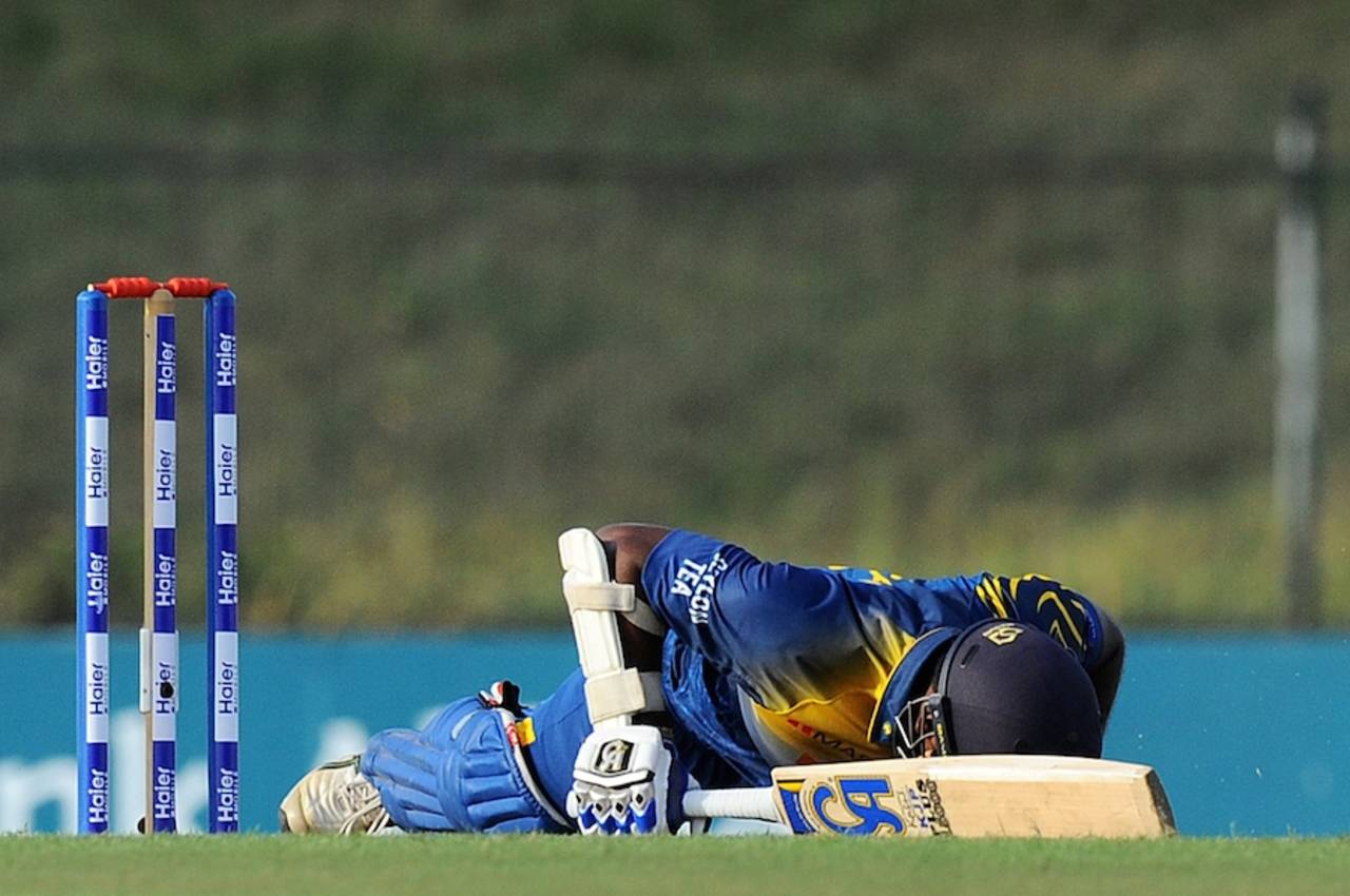 Kusal Perera was floored by the Pakistani bowlers soon after his hundred&nbsp;&nbsp;&bull;&nbsp;&nbsp;AFP