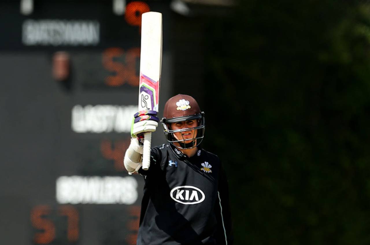 Steven Davies made a century from 96 balls, Surrey v Derbyshire, Royal London Cup, Group A, Guildford, August 2, 2015