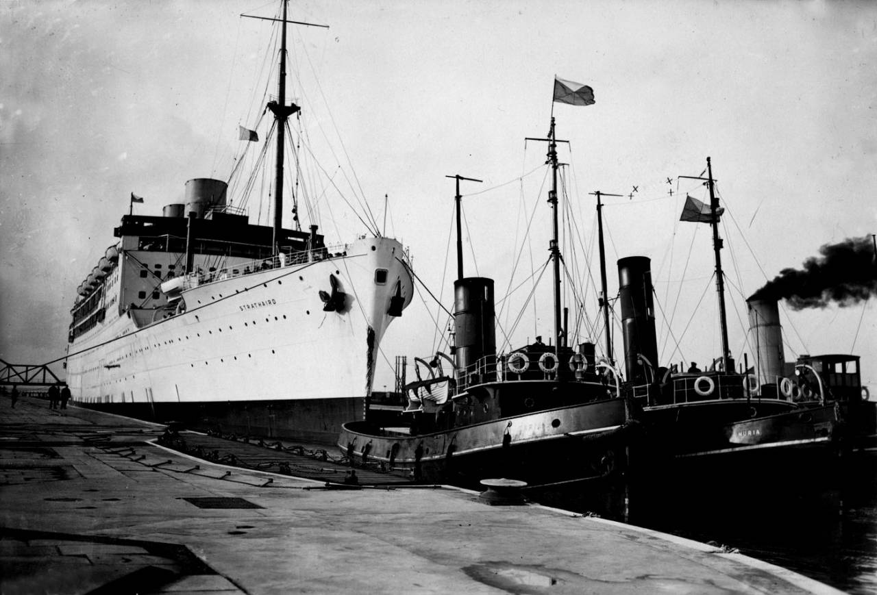 The <i>RMS Strathaird</i> before its first voyage from England, in 1932. The liner was scrapped in 1961&nbsp;&nbsp;&bull;&nbsp;&nbsp;Getty Images