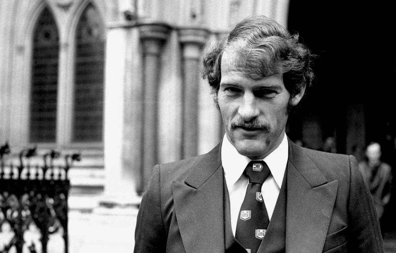 Clive Rice at the High Court in London, where he applied for an injunction that his contract with Nottinghamshire County Cricket Club is still valid. Nottsingahmshire terminated his contract after he announced that he had joined Kerry Packer, May 2, 1978