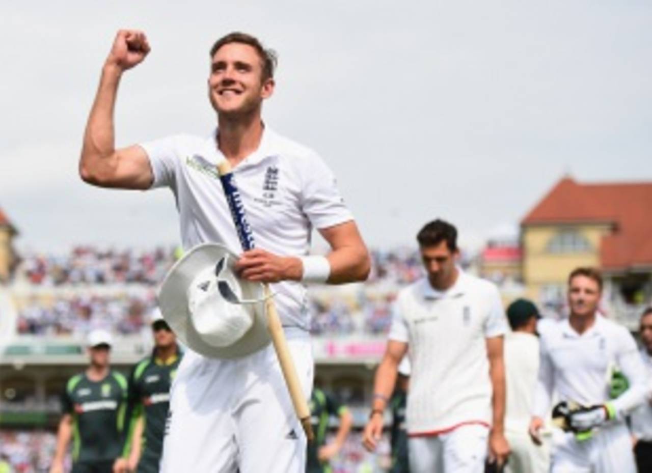 The tribute to the late Clive Rice helped Stuart Broad calm his nerves before his match-winning display&nbsp;&nbsp;&bull;&nbsp;&nbsp;Getty Images