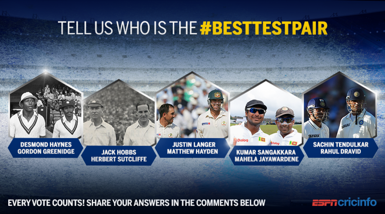 Poll: The best Test batting pairs of the modern era