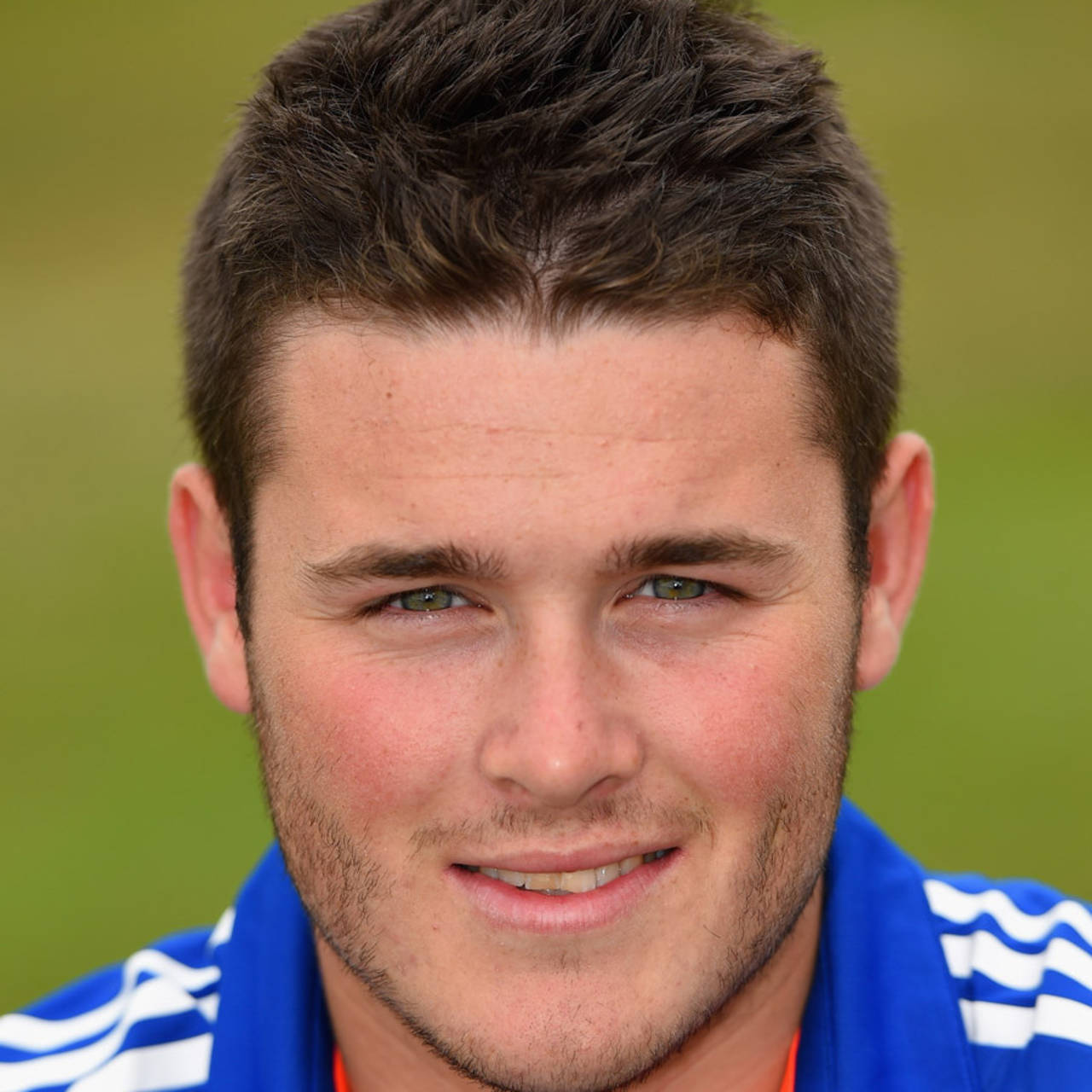 Aaron Thomason of England poses for a portrait prior to the U19 One Day International match between England U-19 and Australia U-19 at The County Ground on August 17, 2015 in Derby, England