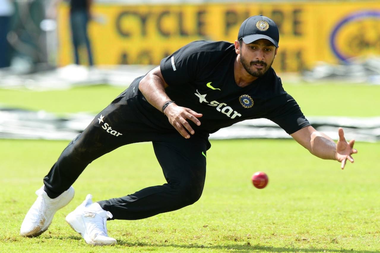 Karun Nair takes part in a fielding session, Colombo, August 27, 2015
