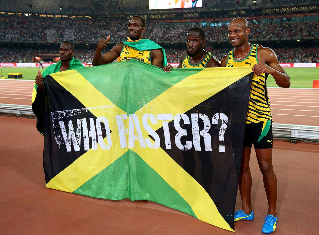 Led by Usain Bolt (second from left), Jamaica have been a dominant force at the 2015 World Championships&nbsp;&nbsp;&bull;&nbsp;&nbsp;Getty Images