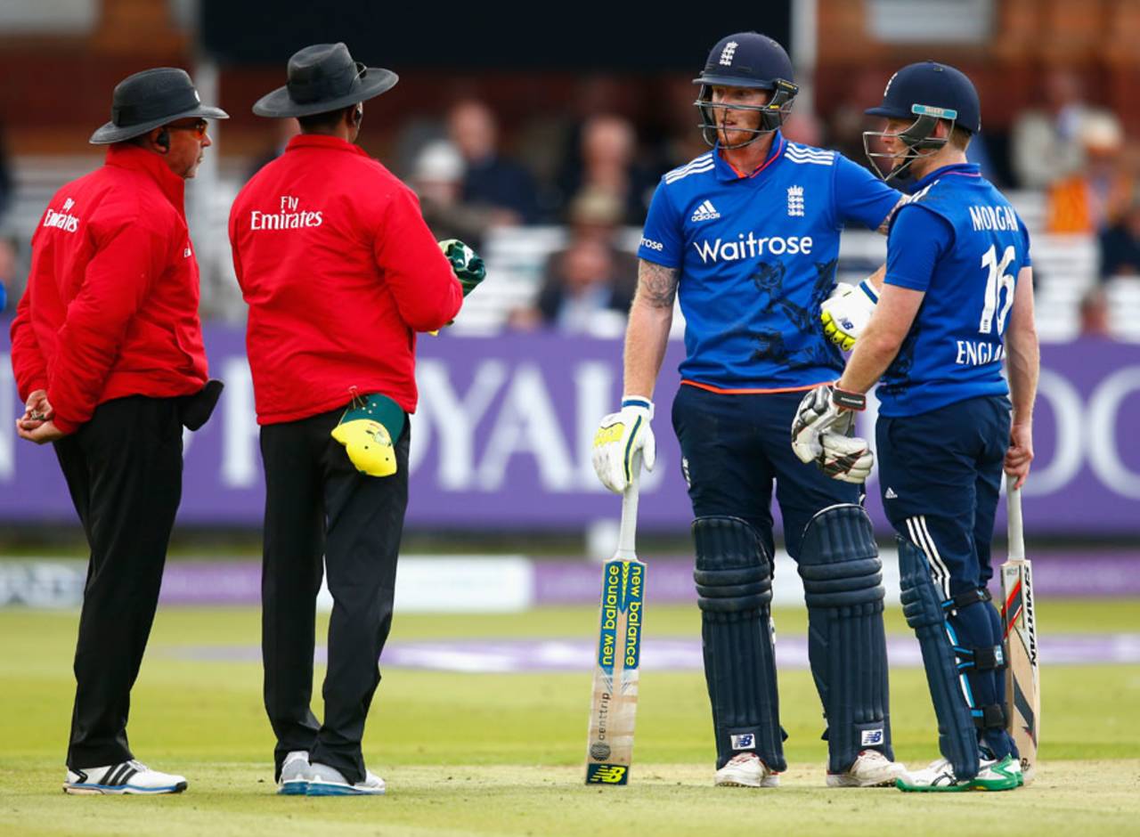 Controversy abounded at Lord's as Ben Stokes was given out obstructing the field, England v Australia, 2nd ODI, Lord's, September 5, 2015