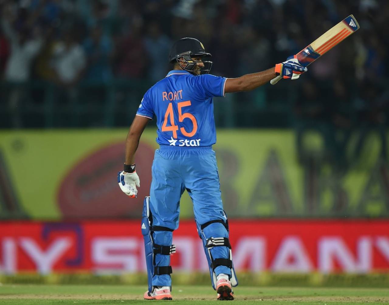 Rohit Sharma brings up his maiden T20I hundred, India v South Africa, 1st T20, Dharamsala, October 2, 2015