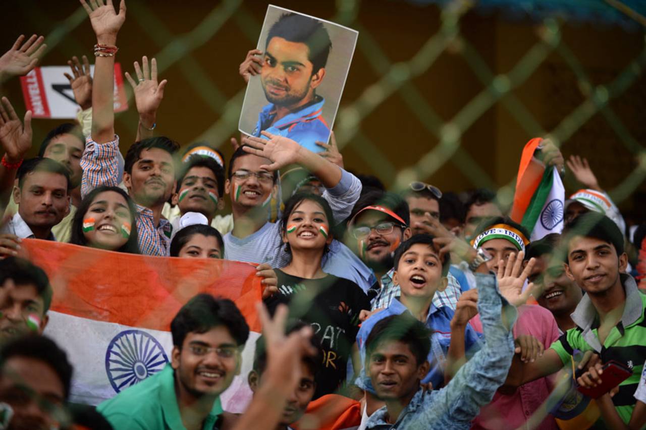 Fans packed into the Green Park stands for the first ODI between India and South Africa&nbsp;&nbsp;&bull;&nbsp;&nbsp;AFP