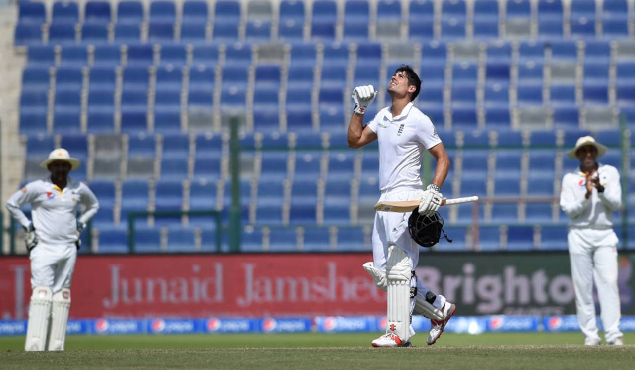 Alastair Cook made his third Test double-century, Pakistan v England, 1st Test, Abu Dhabi, 4th day, October 16, 2015