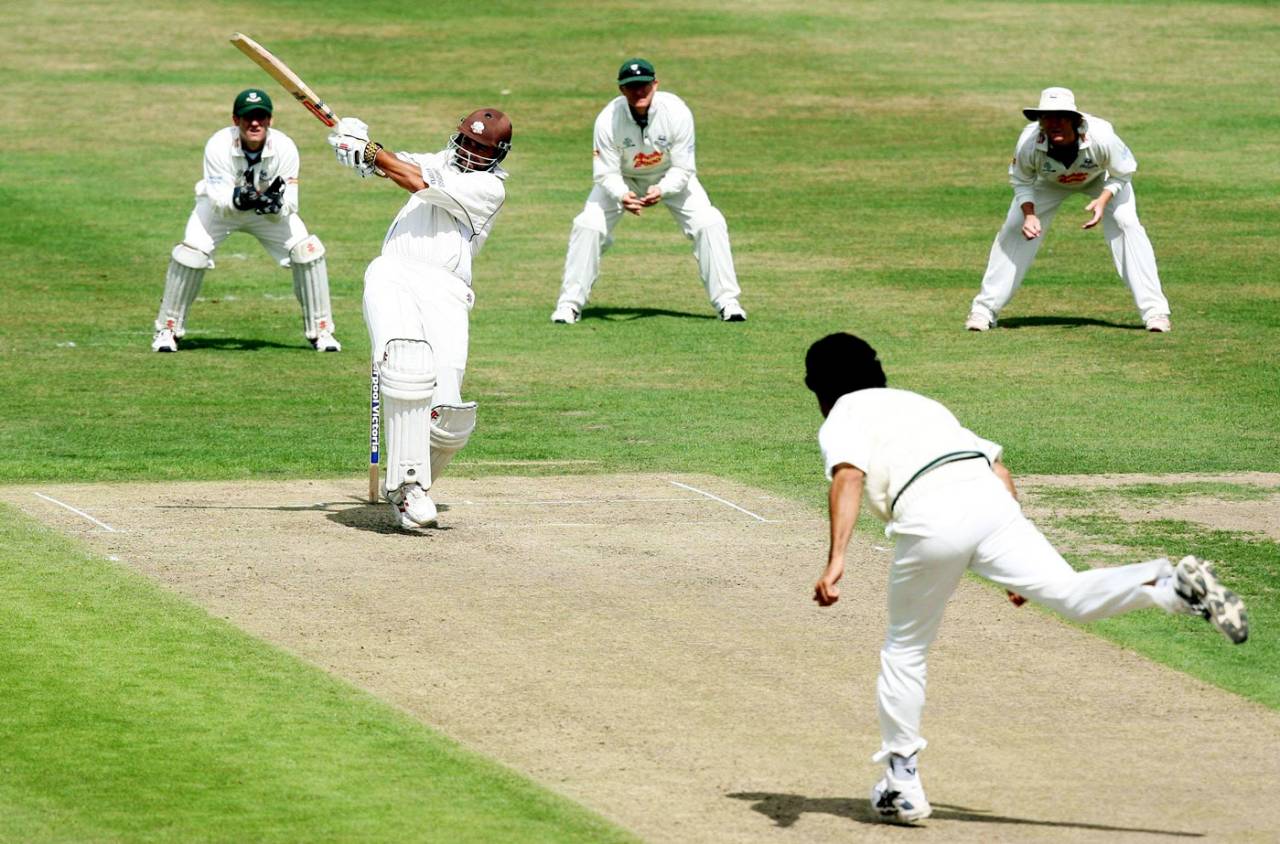 Scott Newman pulls Zaheer Khan, Worcestershire v Surrey, County Championship Division Two, 2nd day, Worcester, August 9, 2006