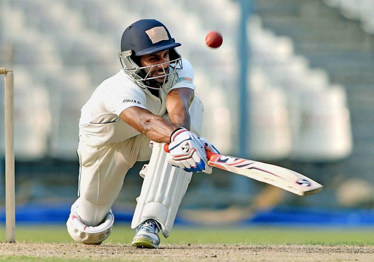 Bengal's Manoj Tiwary ended the day on 51 not out&nbsp;&nbsp;&bull;&nbsp;&nbsp;PTI 