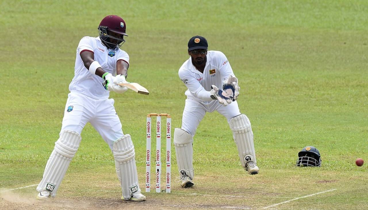 Sri Lanka's bowlers tested Darren Bravo in the channel outside off, but the batsman soon settled down&nbsp;&nbsp;&bull;&nbsp;&nbsp;AFP